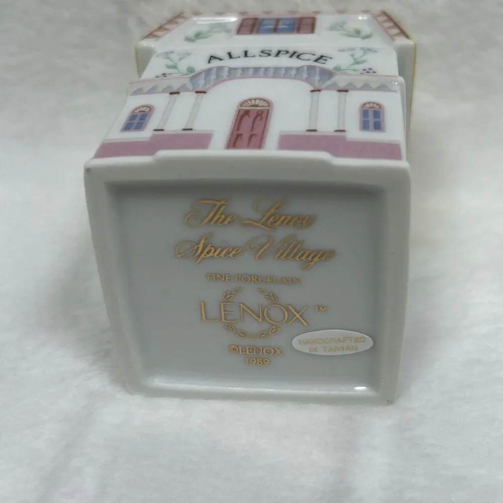 Vintage 1989 Lenox Spice Village Allspice Spice Jar Fine Porcelain